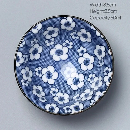 Japanese blue and white kung fu tea cup dining room porcelain bowl