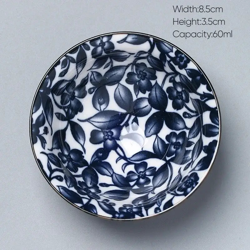 Japanese blue and white kung fu tea cup dining room porcelain bowl