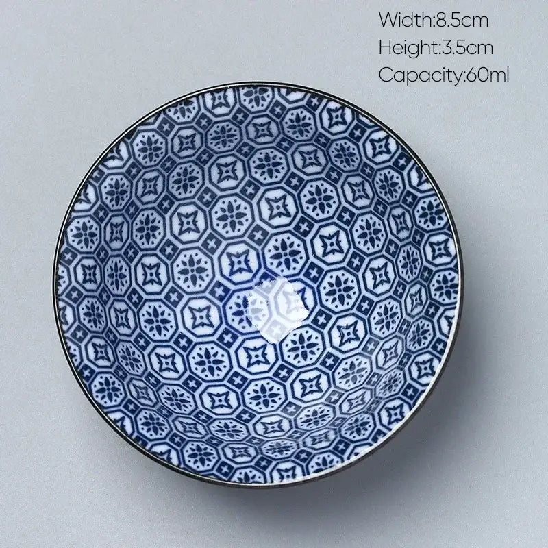 Japanese blue and white kung fu tea cup dining room porcelain bowl