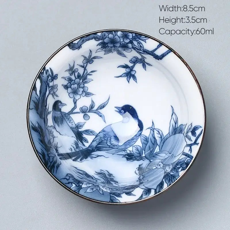 Japanese blue and white kung fu tea cup dining room porcelain bowl