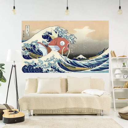 Japanese great wave kanagawa tapestry bedroom wall hanging
