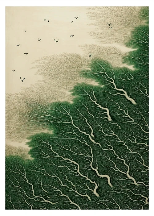 DecorBites™ Japanese Hokusai Landscape Art Poster Print - Home Decor