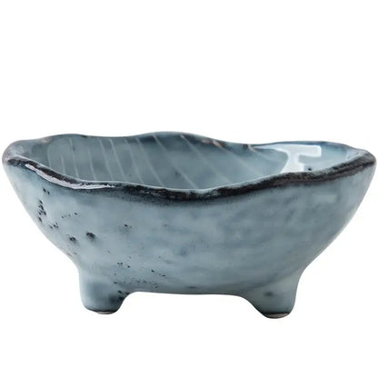 Japanese style matte gray small sauce dishes rice bowl dining room
