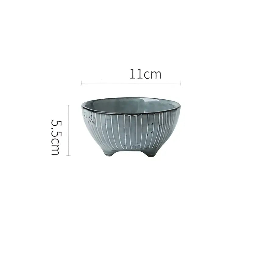 Japanese style matte gray small sauce dishes rice bowl dining room