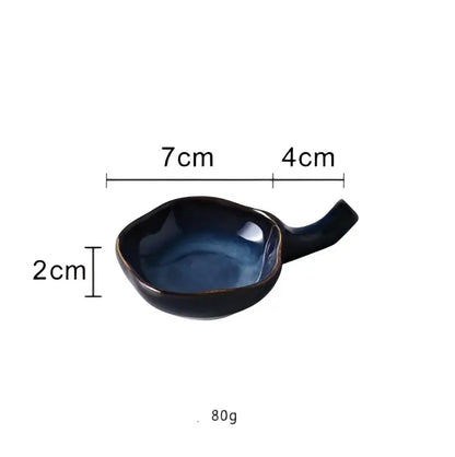 Japanese style retro ceramic sauce dish kitchen condiment bowl