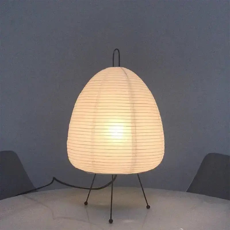 Japanese style rice paper table lamp for bedroom minimalist egg light