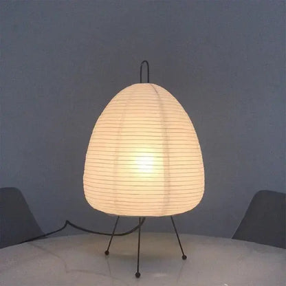 Japanese style rice paper table lamp for bedroom minimalist egg light