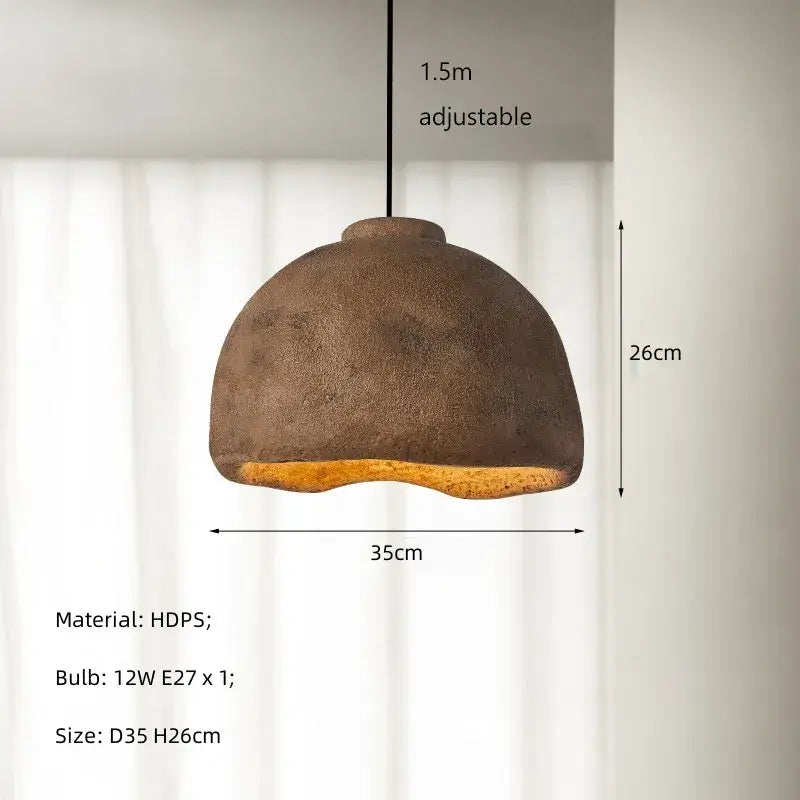 Japanese style rustic concrete resin pendant lights for dining room
