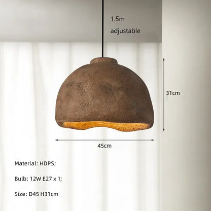 Japanese style rustic concrete resin pendant lights for dining room