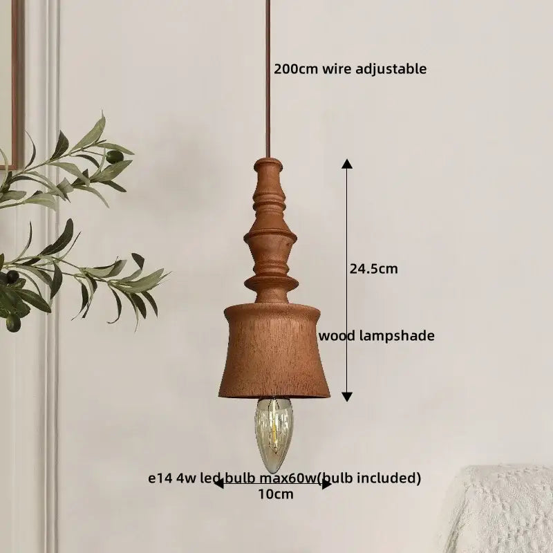 Japanese style terracotta ceramic pendant light for dining room
