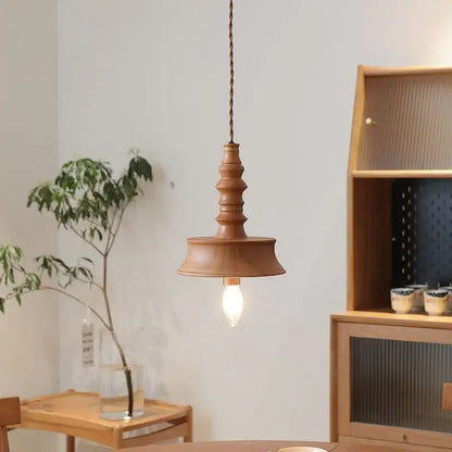 Japanese style terracotta ceramic pendant light for dining room