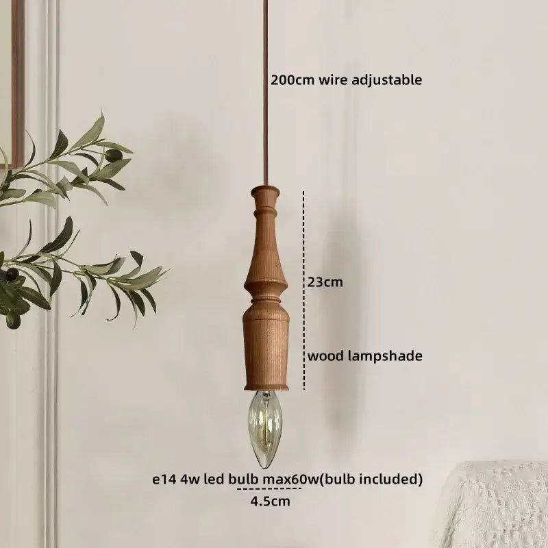 Japanese style terracotta ceramic pendant light for dining room