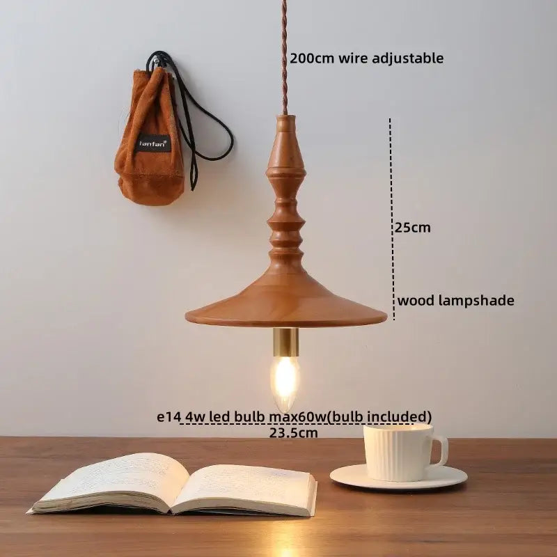Japanese style terracotta ceramic pendant light for dining room
