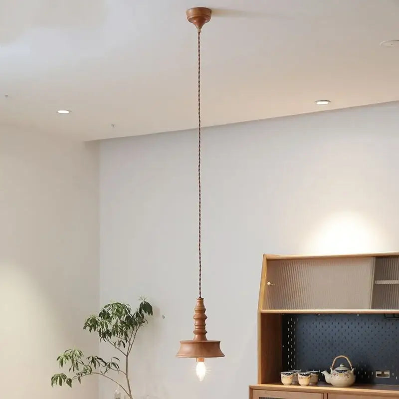 Japanese style terracotta ceramic pendant light for dining room