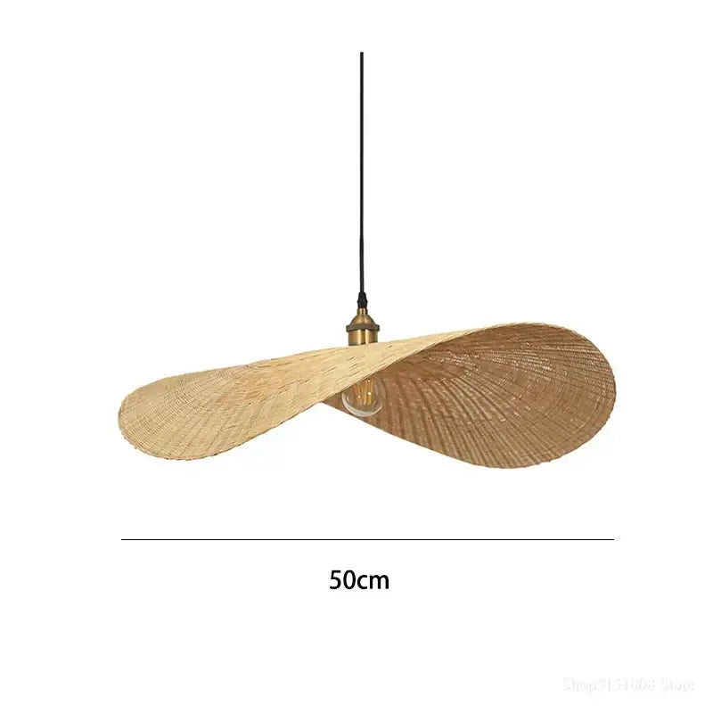 Japanese woven bamboo chandelier for living room