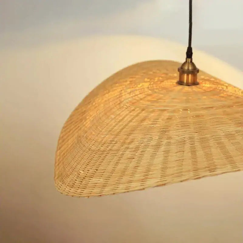 Japanese woven bamboo chandelier for living room
