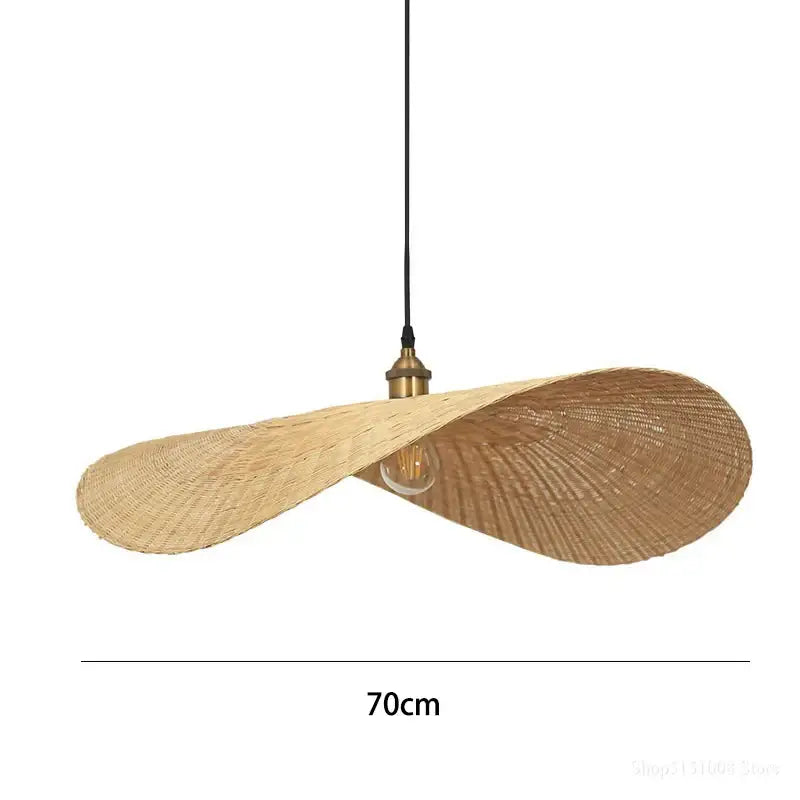 Japanese woven bamboo chandelier for living room