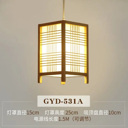 Japanese zen bamboo pendant lamp for tea room or living room