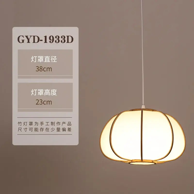 Japanese zen bamboo pendant lamp for tea room or living room