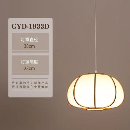 Japanese zen bamboo pendant lamp for tea room or living room