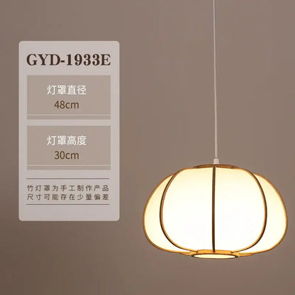 Japanese zen bamboo pendant lamp for tea room or living room
