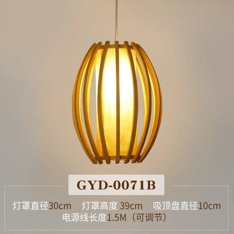Japanese zen bamboo pendant lamp for tea room or living room