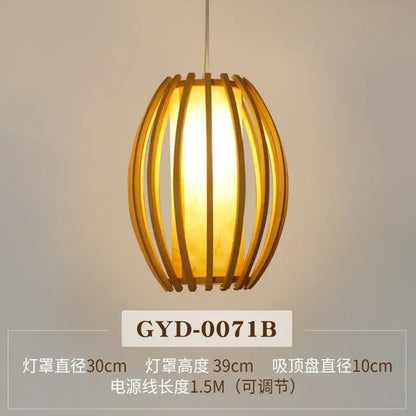 Japanese zen bamboo pendant lamp for tea room or living room