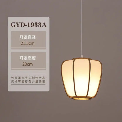 Japanese zen bamboo pendant lamp for tea room or living room