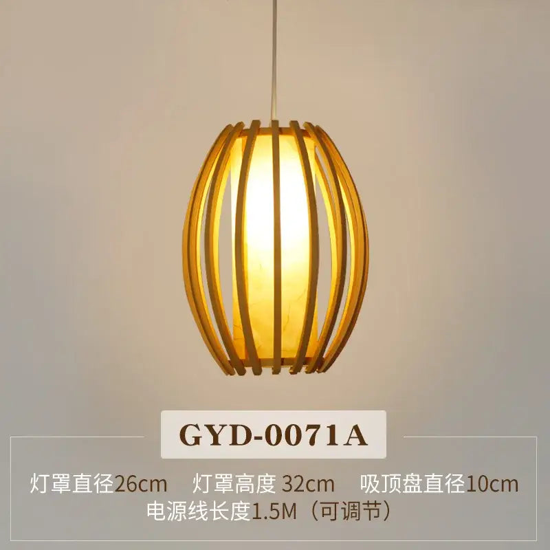 Japanese zen bamboo pendant lamp for tea room or living room