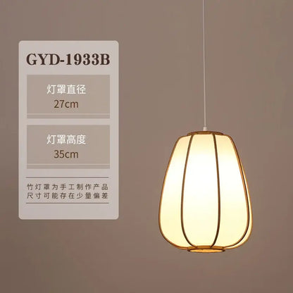 Japanese zen bamboo pendant lamp for tea room or living room
