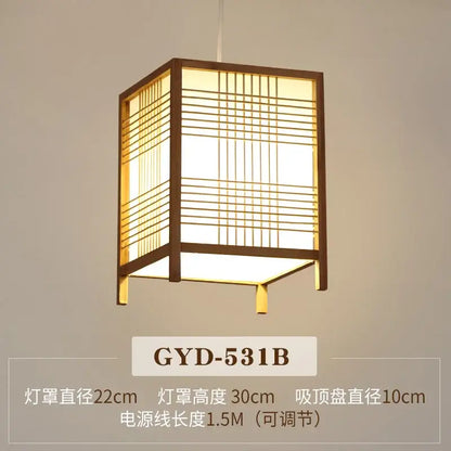 Japanese zen bamboo pendant lamp for tea room or living room