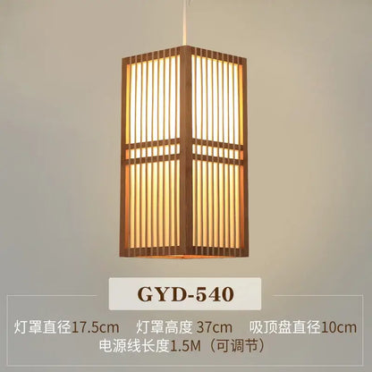 Japanese zen bamboo pendant lamp for tea room or living room