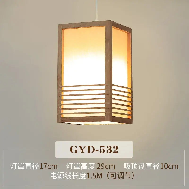 Japanese zen bamboo pendant lamp for tea room or living room