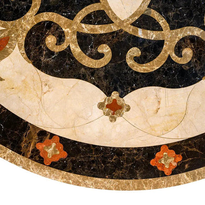 Jasmine Multi Finish Round Marble Medallions 48x48