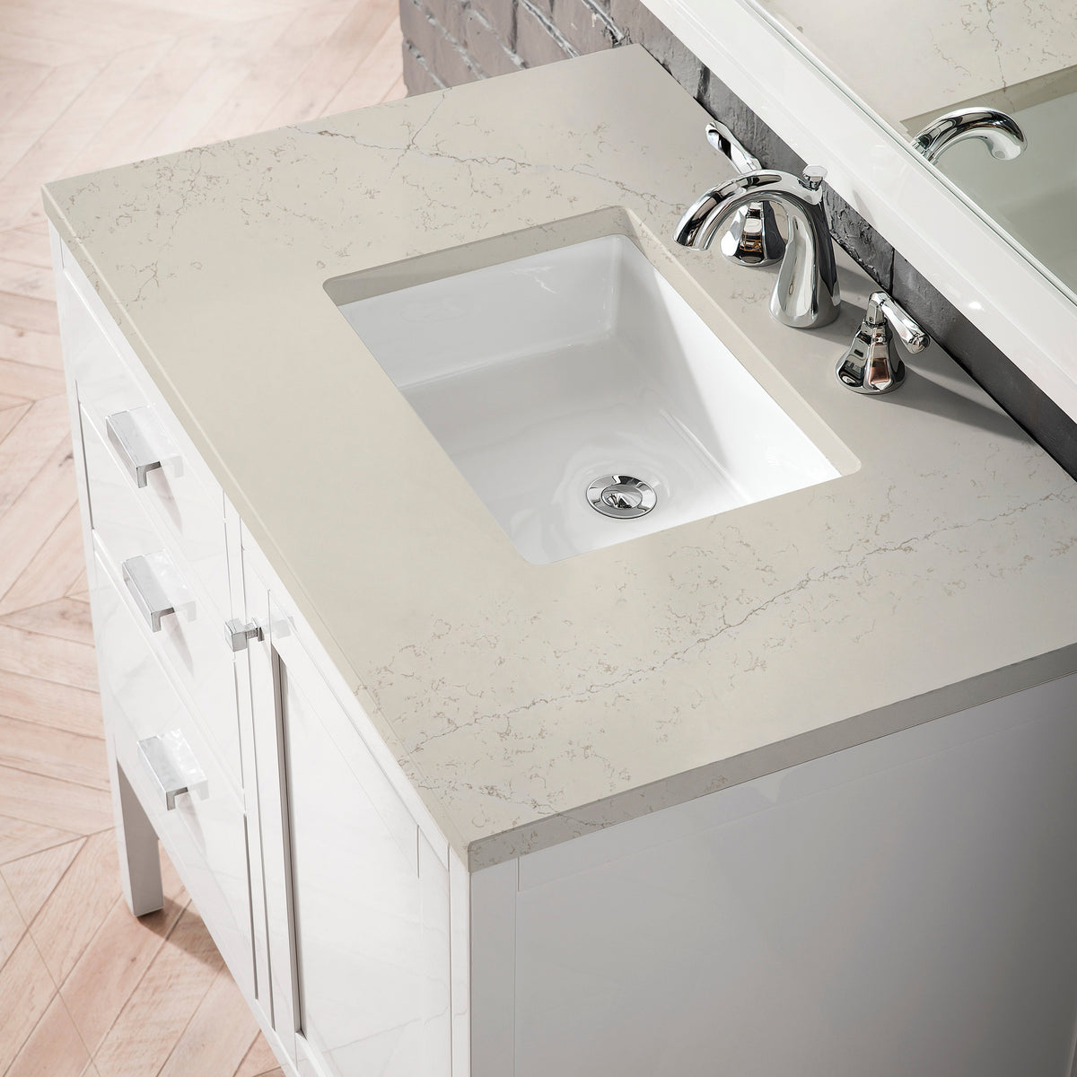James Martin Addison 36" Single Bathroom Vanity, Glossy White