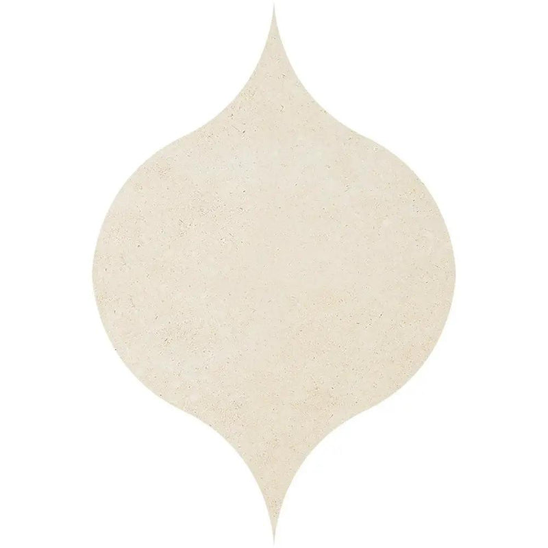 Jerusalem Light Honed Winter Leaf Limestone Waterjet Mosaics 4 7/8x6 13/16