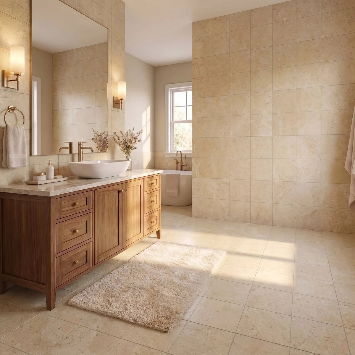 Jerusalem Light Honed Limestone Tiles 12x12
