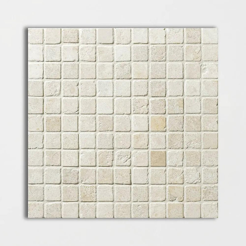 Jerusalem Tumbled 1x1 Limestone Mosaics 12x12