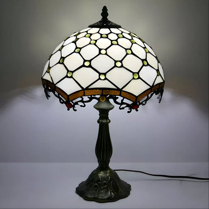 Jewel Roman Tiffany-Style Lamp Antique | Glass Tabletop