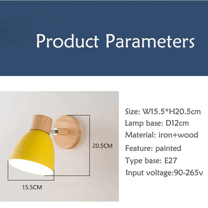 DecorBites™ Joan | Wooden Reading Wall Lamp