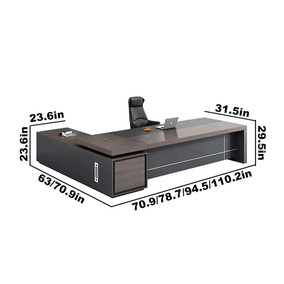 Carlaw · Modern L-Shaped Executive Desk