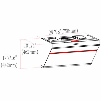 30" Under-Cabinet / Wall Mount Core Series | JQG7522