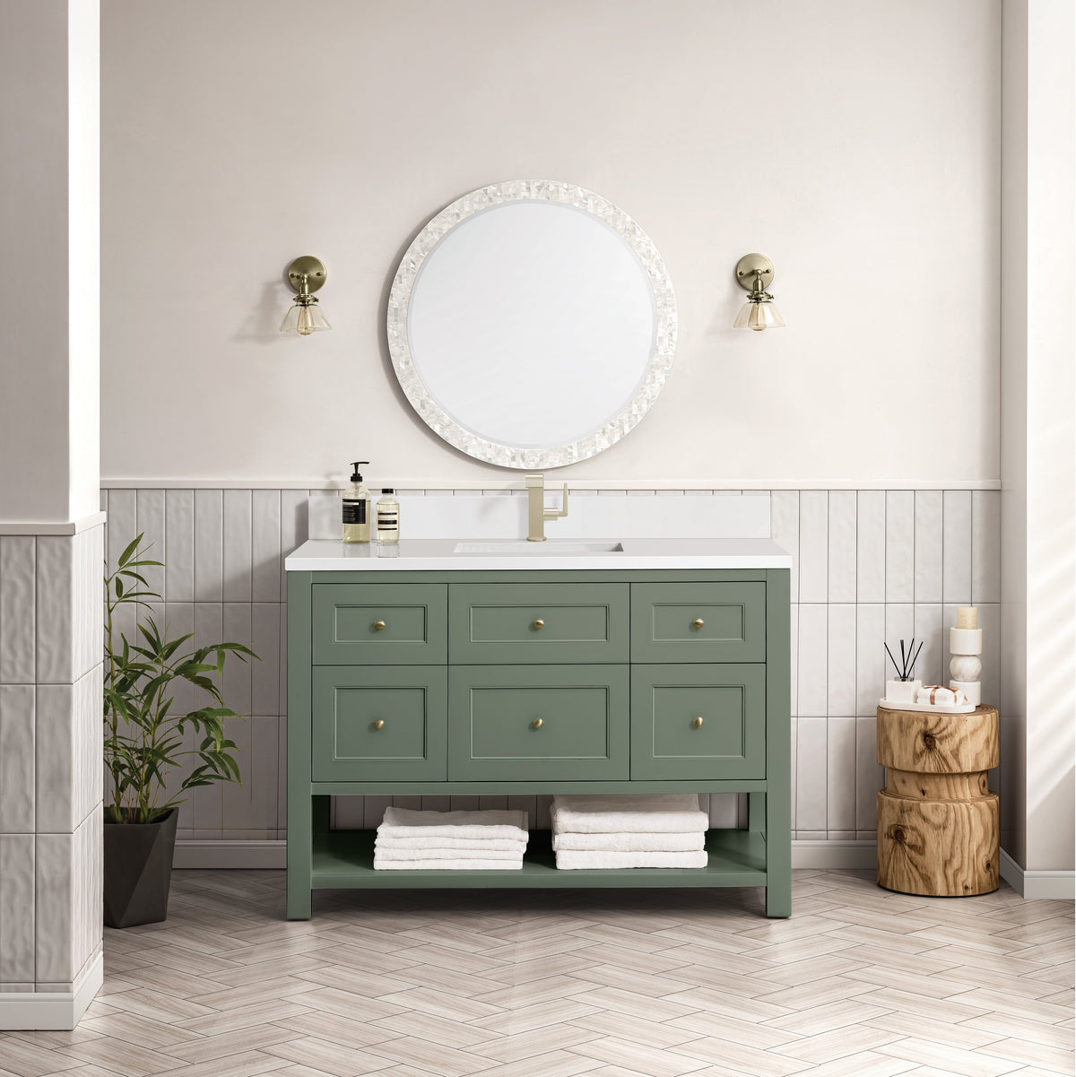 James Martin Breckenridge 48" Single Bathroom Vanity, Smokey Celadon