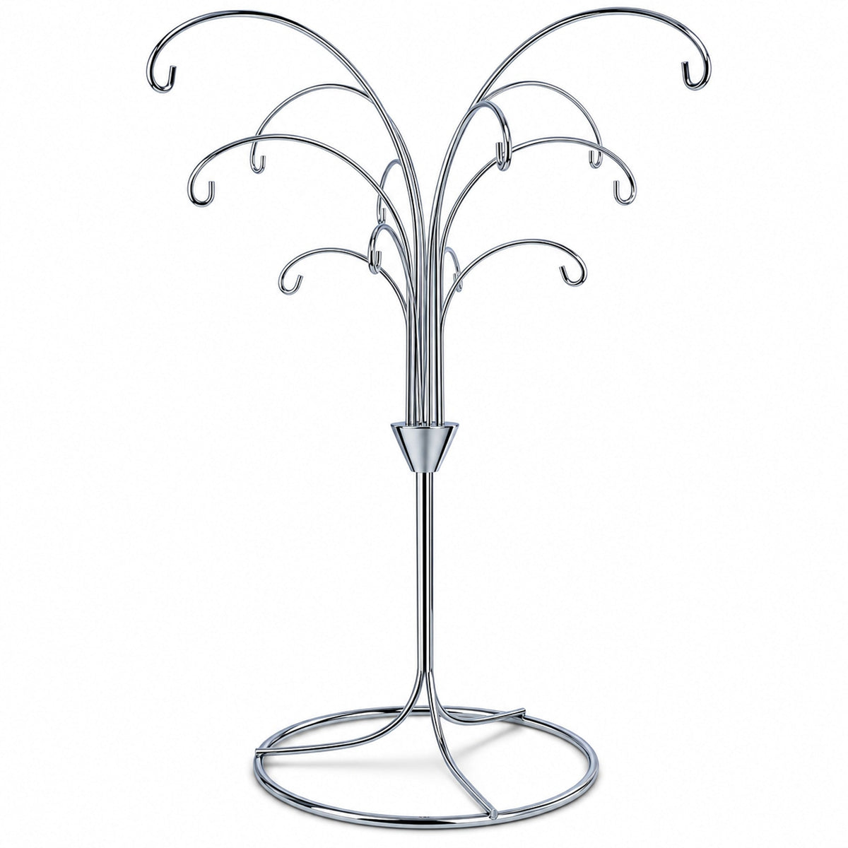 12-Arm Spiral Fountain Brass Silver Metal Ornament Stand Display 11.5 Inches (Taiwan)