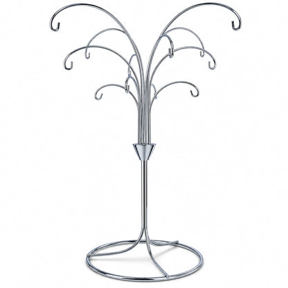 12-Arm Spiral Fountain Brass Silver Metal Ornament Stand Display 11.5 Inches (Taiwan)