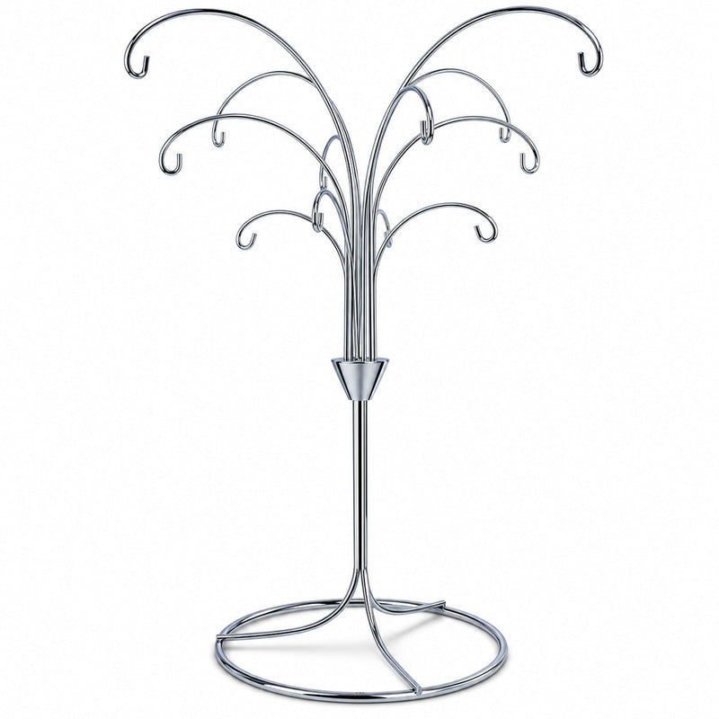 12-Arm Spiral Fountain Brass Silver Metal Ornament Stand Display 11.5 Inches (Taiwan)