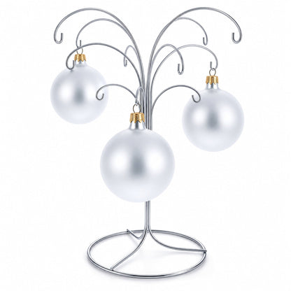 12-Arm Spiral Fountain Brass Silver Metal Ornament Stand Display 11.5 Inches (Taiwan)
