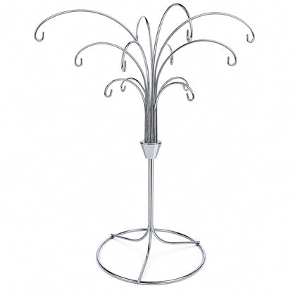 12-Arm Spiral Fountain Brass Silver Metal Ornament Stand Display 11.5 Inches (Taiwan)