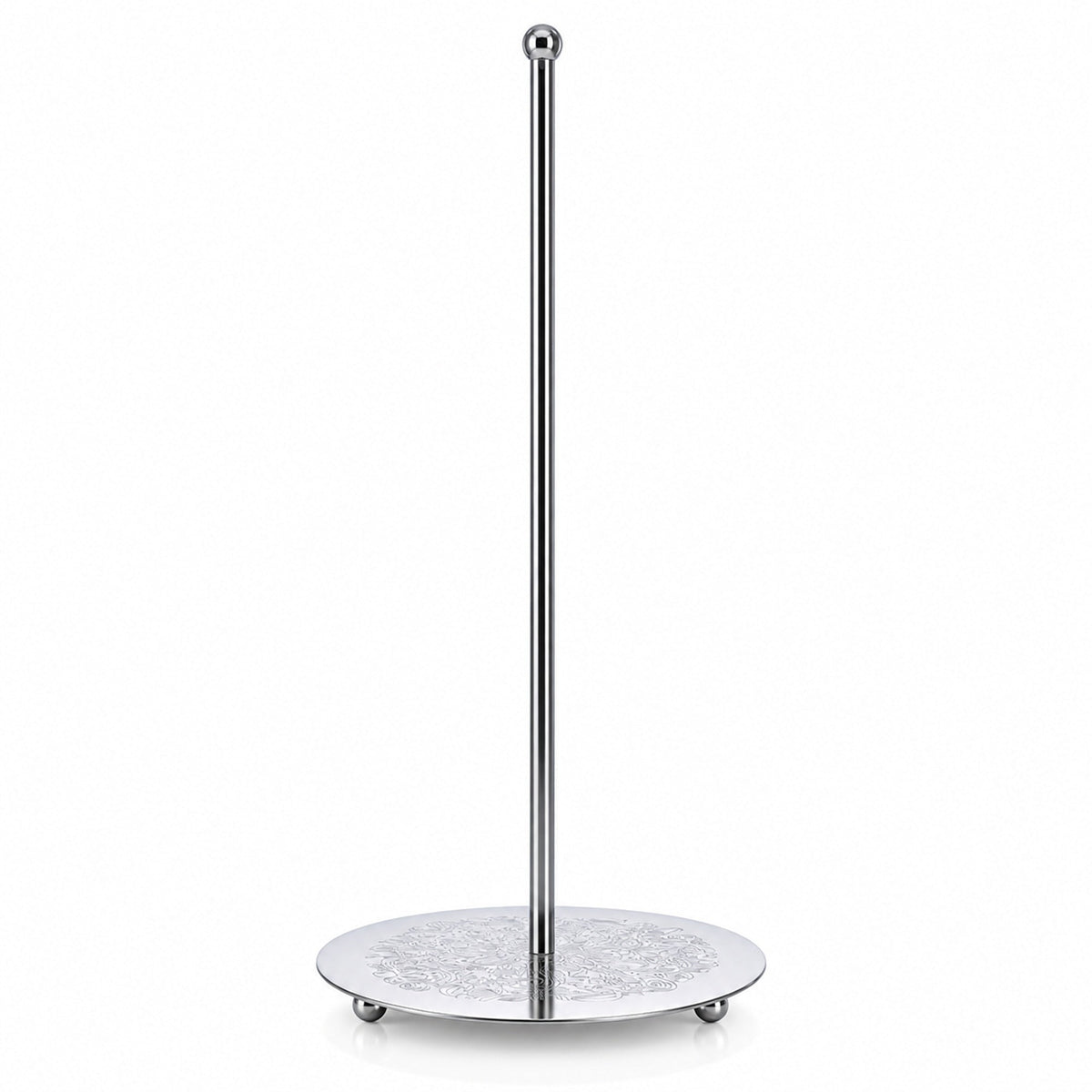 Ornate Silver Metal Rod Tree Topper Stand Display Stand 10 Inches (Taiwan)