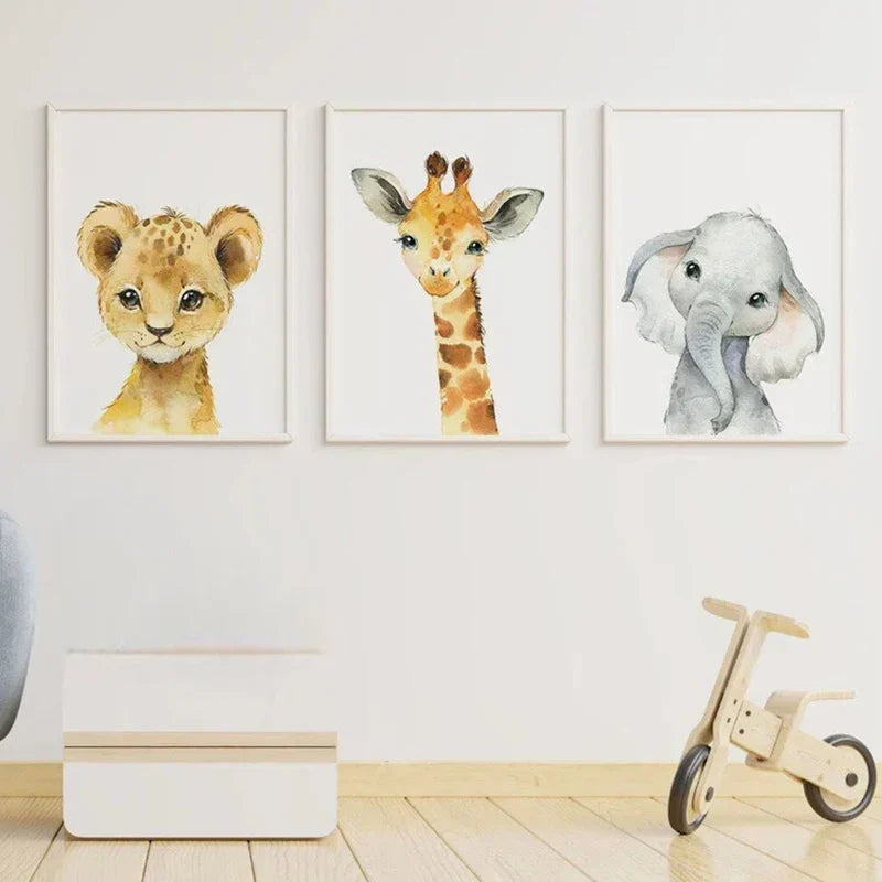 DecorBites™ Jungle Animal Nursery Wall Art Set